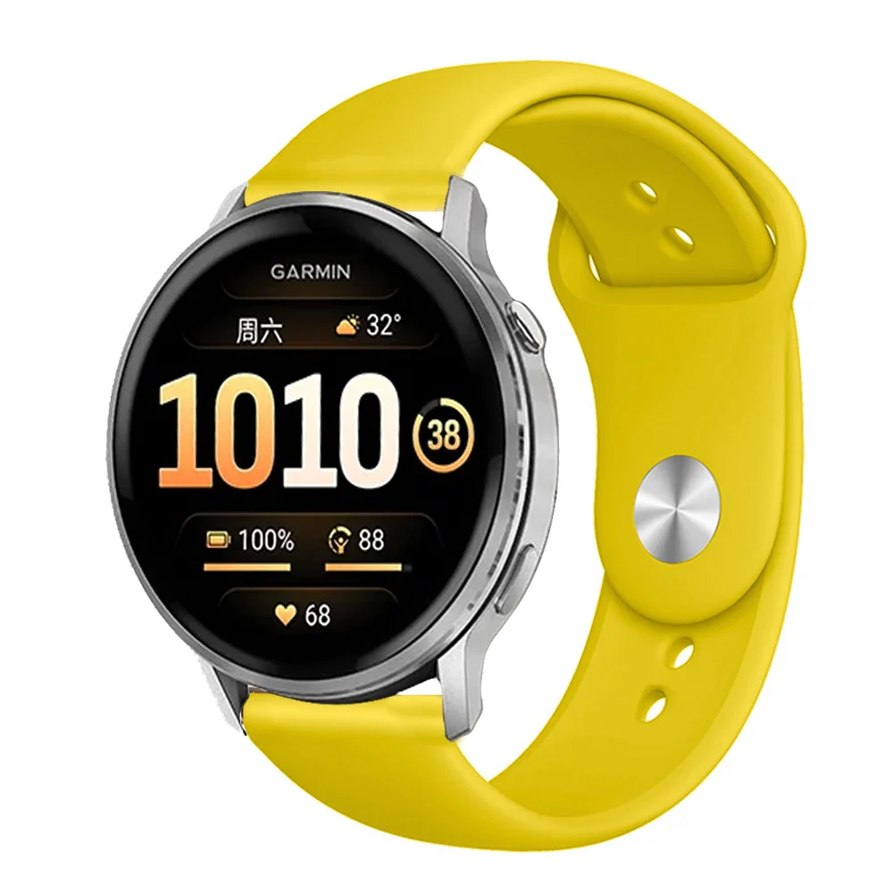 Silicone Sports Strap - Adjustable Fitness Bracelet, 20/22 mm Band
