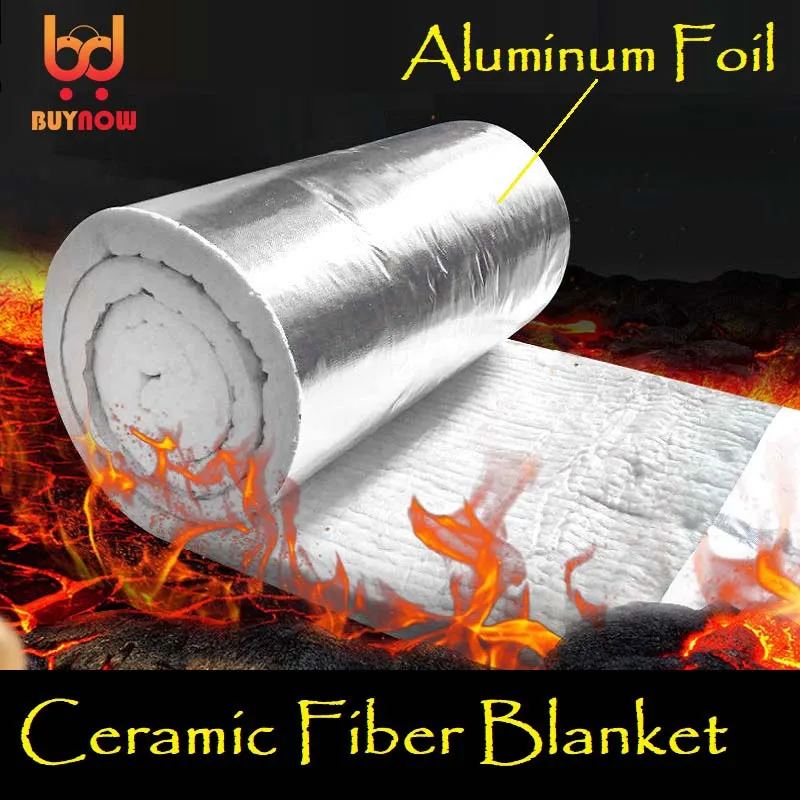 50x100cm Aluminum Silicate Ceramic Fiber Insulation Blanket Zirconium 1650  ℃ High Temperature Boiler Insulation Cotton Blanket