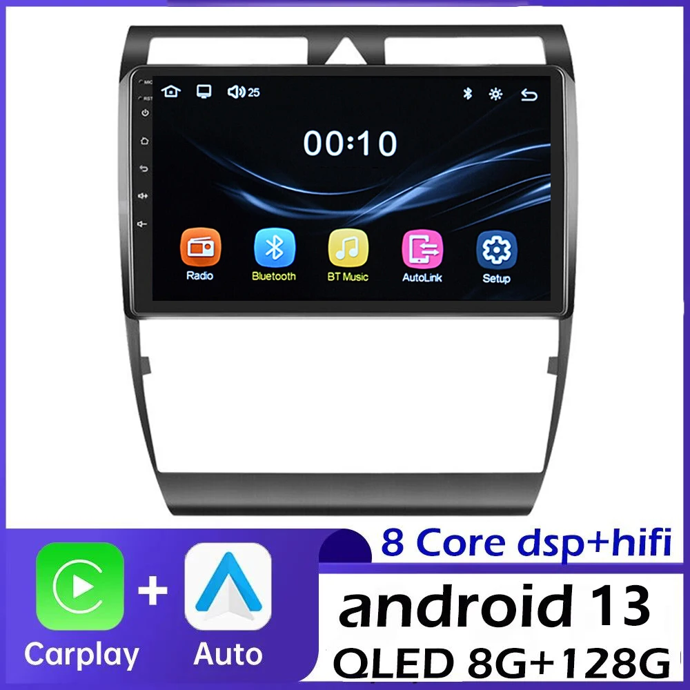 

Android 13 Android Auto Radio for Audi A6 C5 1997-2004 S6 RS6 Wireless Carplay 4G Car Multimedia Player GPS 2din autoradio