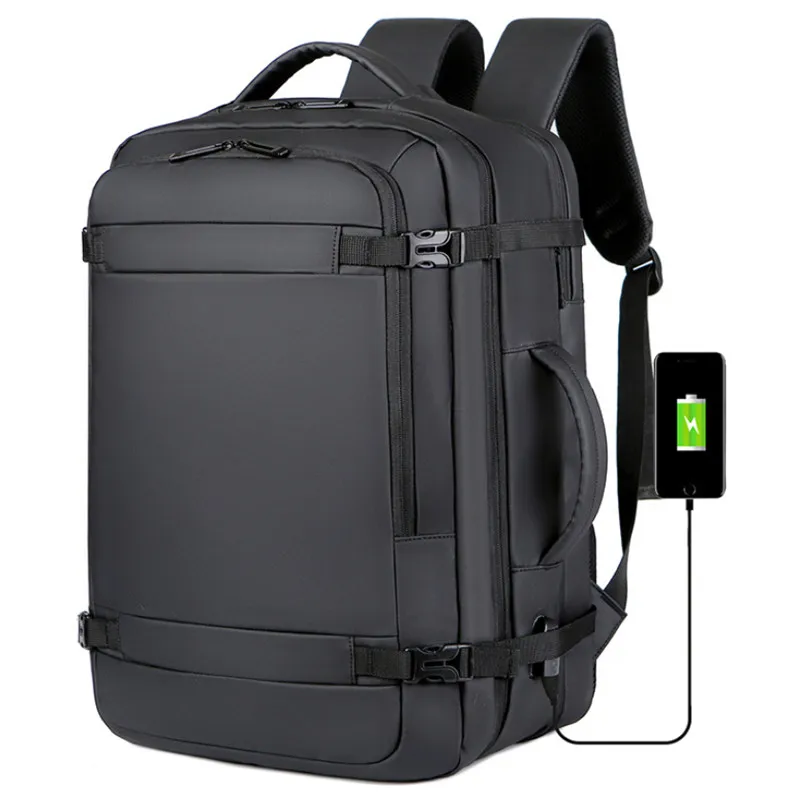 

40L Expandable USB Charging Travel Backpack Men Large Capacity Business Water Resistant Durable 17-inch Computer Backpack New