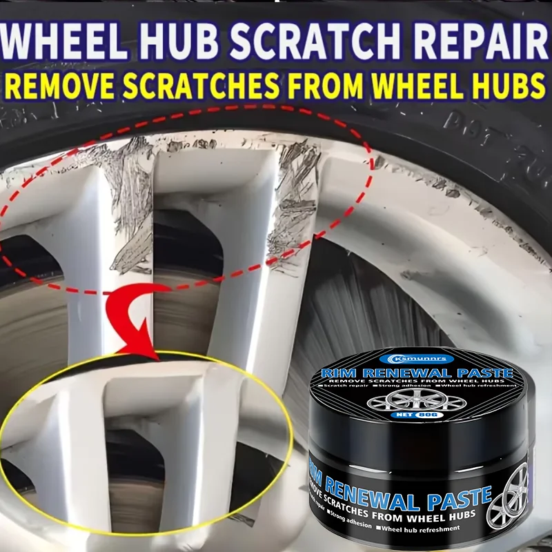 Car Wheel Hub Repair Paste 80g Scratch Fade Removal for Aluminum Alloy Chrome Rims Tire polish wax