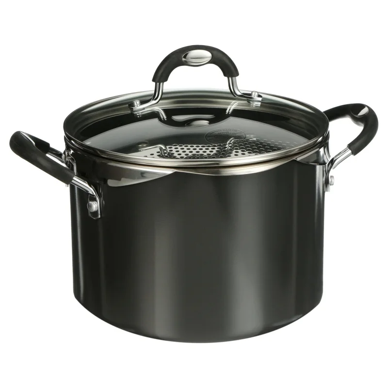 

Tramontina 6 Quart Lock and Drain Charcoal Gray Pasta Pot