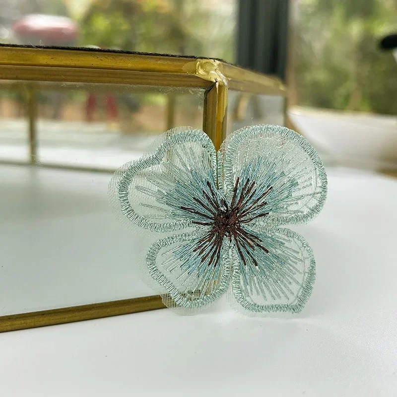 Gold Thread Embroidery Flower Appliques for Diy Wedding Dress Hat Clothes Outfit Coat Headwear Decor Corsage Floral Shoes sewing fabric paste