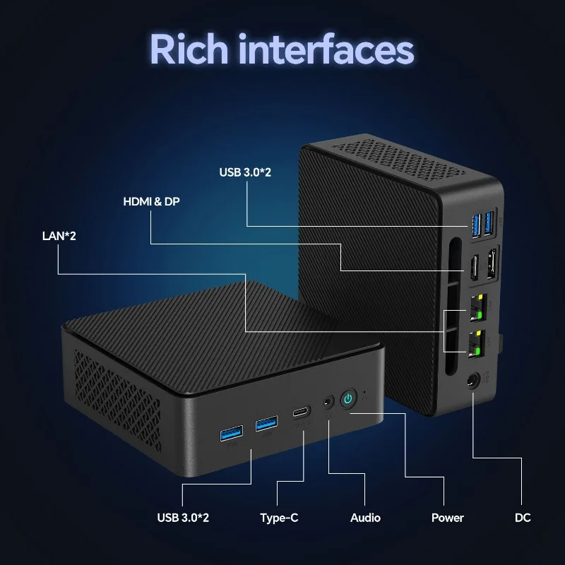 LENO 최신 AMD R5 3500U 미니 PC, 트리플 스크린 확장 지원, 32GB RAM, 2TB SSD, 고성능 미니 데스크탑