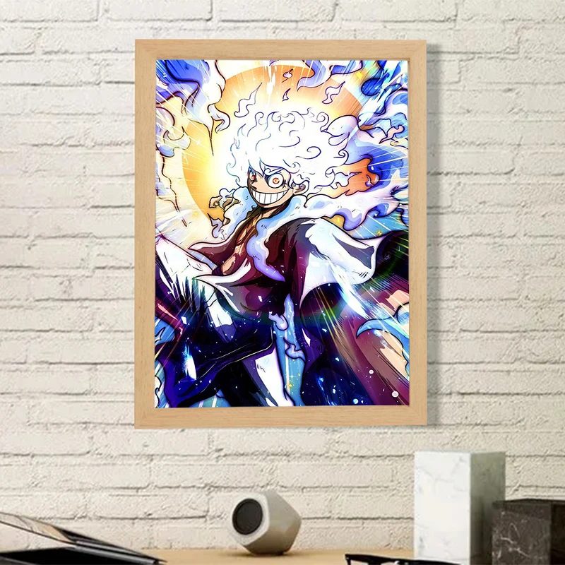 thumbnail image 1 of Pósteres de anime de One Piece para decoración de pared, decoración del hogar de Luffy con envío gratuito, pinturas grandes, póster de decoración moderna para sala de estar, 1 of 5