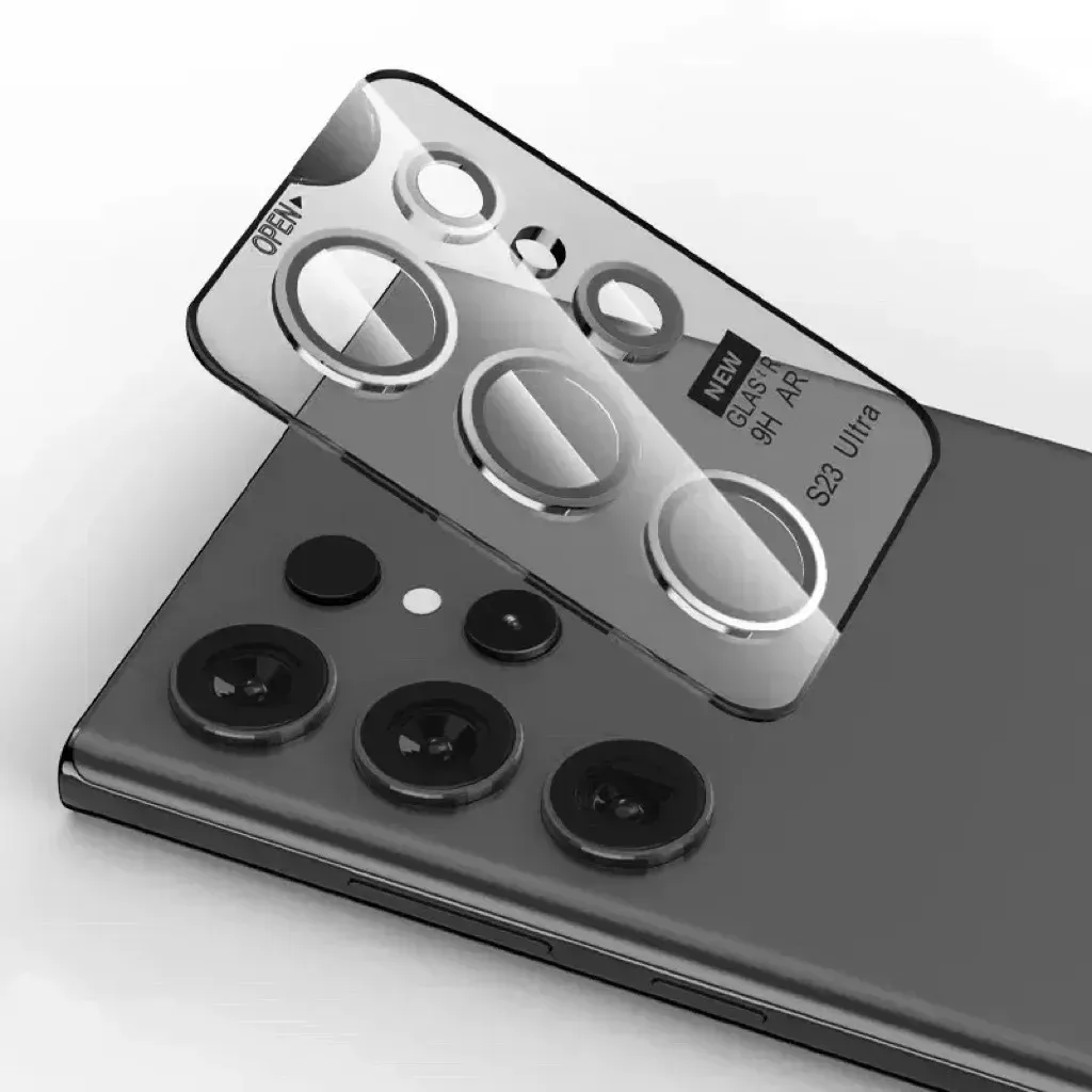 Protecteur d'objectif d'appareil photo pour Galaxy S25 S24 S23 Ultra Plus S22, 2 pièces, verre trempé, anti-rayures, incassable