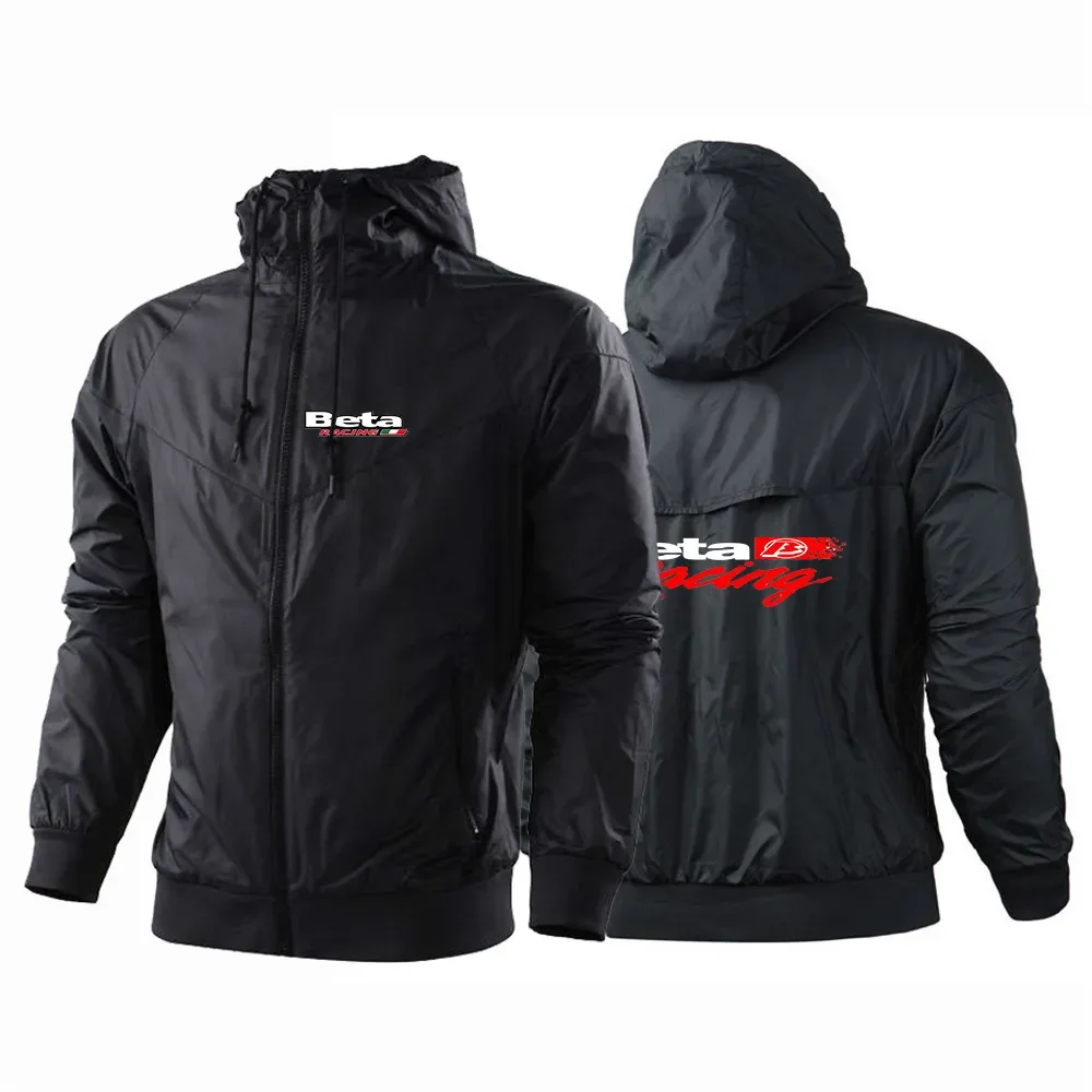 

2023 New Men's Printing Beta Racing Motocross Motorcycle Fashion Splicing Windbreaker Zipper Jackets Leisure Slim Hoodies Coat