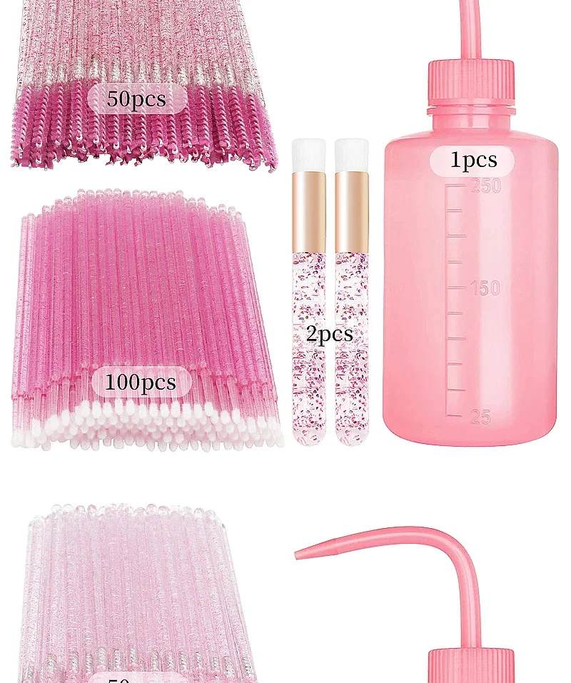 4 Typ 153 stücke Wimpern verlängerung liefert Set Wimpern saubere Bürste 250ml Blow Wash Flasche Wimpern heben Mikro bürsten Make-up-Tool – Detail 5