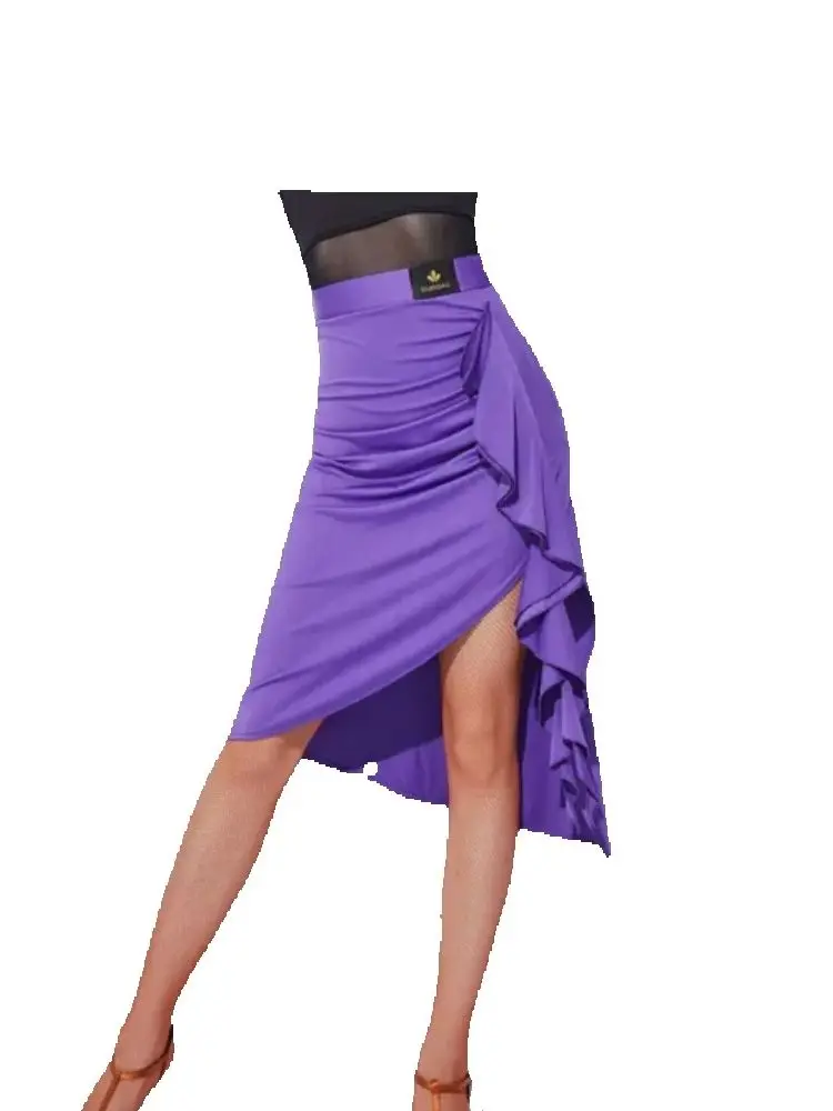 1pcs/lot woman fashion irregular latin dance skirt lady summer cha cha dancing skirt