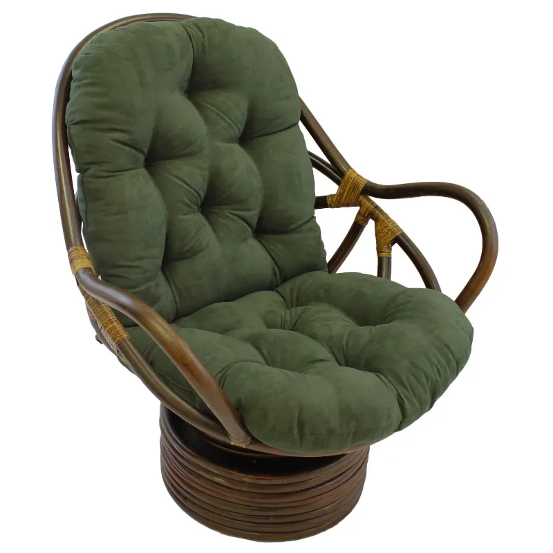 

48 X 24 In. Swivel Rocker Cushion Baby Chairs, Classic Tufted Cushion Style Soft Premium Microsuede Fabric Chair for Kids