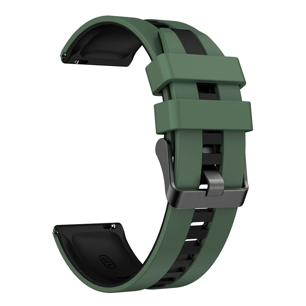 Two-Tone Sport Silicone Strap Bracelet, 20mm/22mm