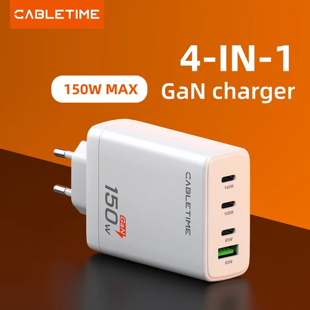 CABLETIME USB C Charger 150W PD GaN Fast
