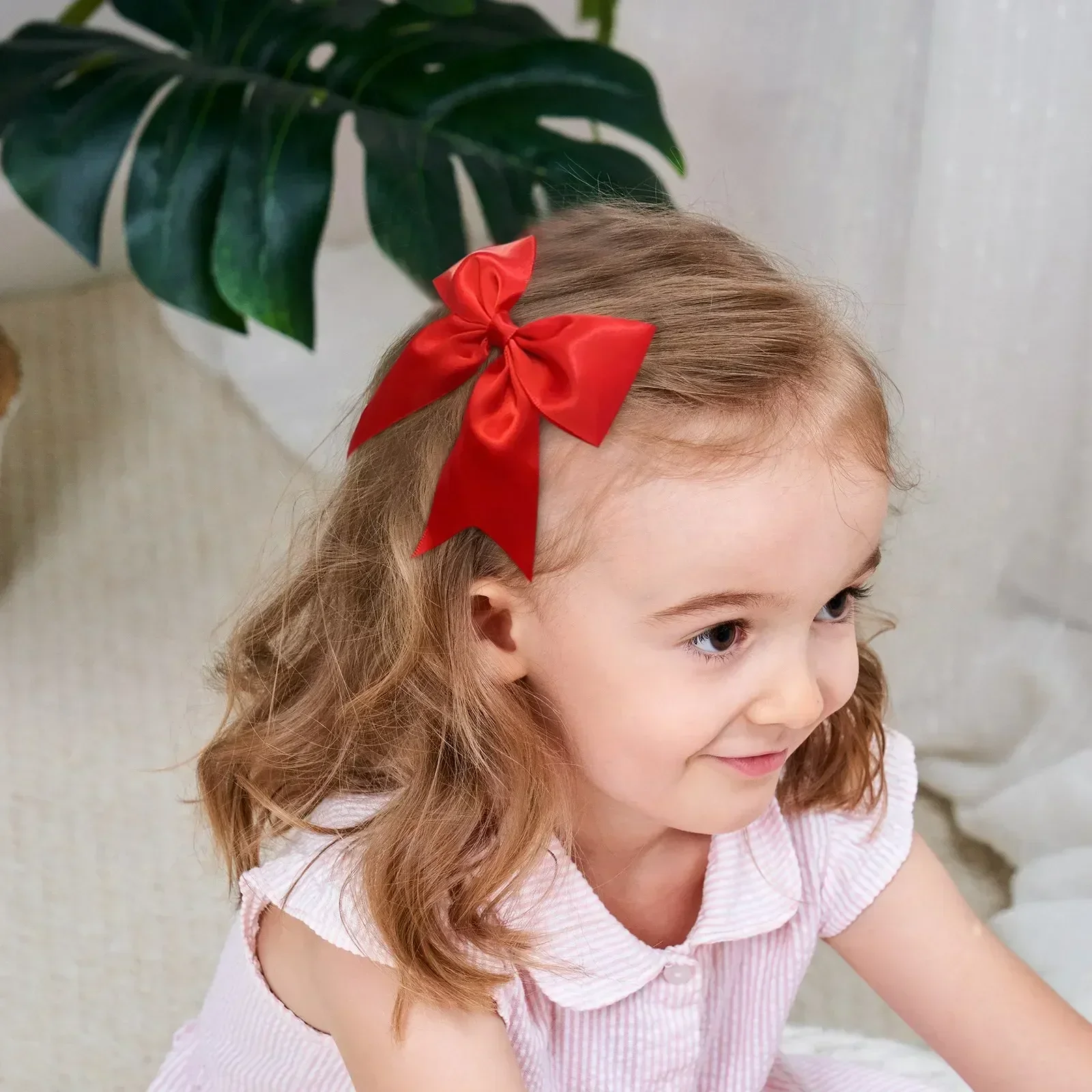 2/3Pcs Lovely Solid Color Ribbon Bows Hair Clip for Kids Girls Hairpins Barrettes Handmade Baby Headwear Kids Hair Accessories 2