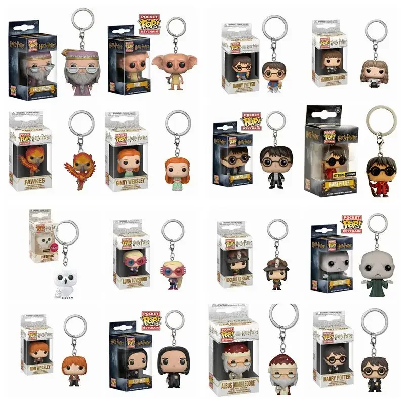 thumbnail image 1 of Llavero Funko POP de Hermione Granger, Dobby, Dumbledore, Malfoy, Ginny, Ron, Hedwig, Snape, Voldemort, Luna, llavero de bolsillo, 1 of 5
