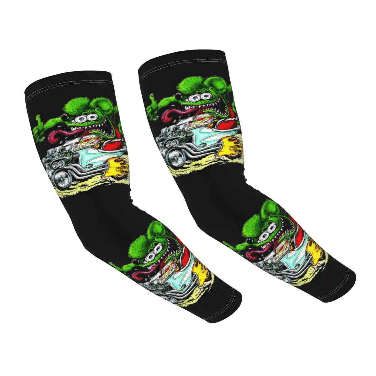 

Cooling Rat Fink Arm Sleeves Women Men Animation Anime Cartoon Sports Compression Tattoo Cover Up for Basketball