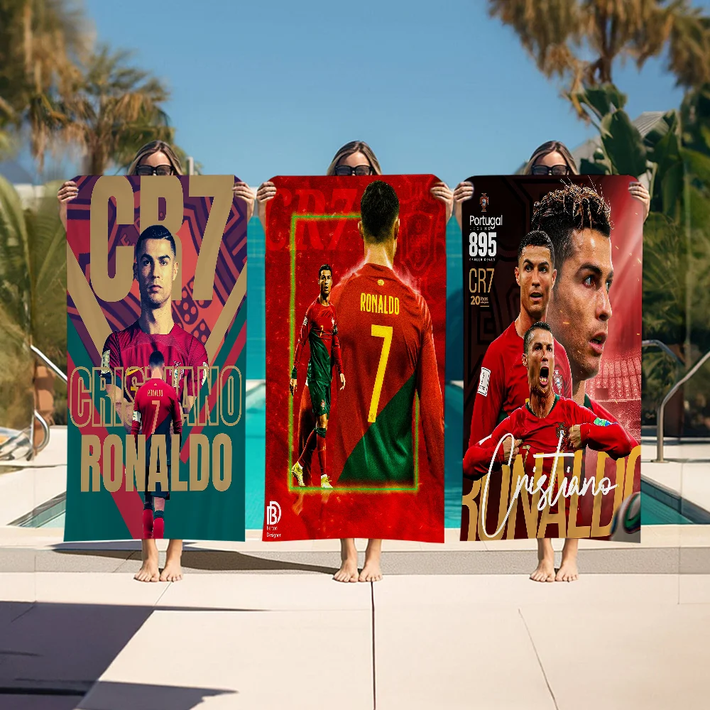 C-Cristiano R-Ronaldo C-CR7 Microfiber Printed Beach Towel Mountain Climbing Yoga Beach Swimming Running Absorbent Soft Towel 2