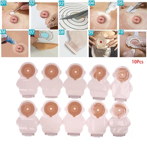 10Pcs Pediatric Sticky Closure One-piece Drainable Colostomy Bag Stoma Care Bags