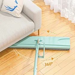 Flat Squeeze Mop Floor Washing Mop 360 Degree Rotation For Kitchen Household Floor Cleaning Tool With Replacement Microfiber Pad