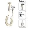 Handheld wash Bidet Spraver Set 304 Stainless SteeSpray Gun Shower Pressurizing Handheld Toilet spray gun shower Self Cleaning 2