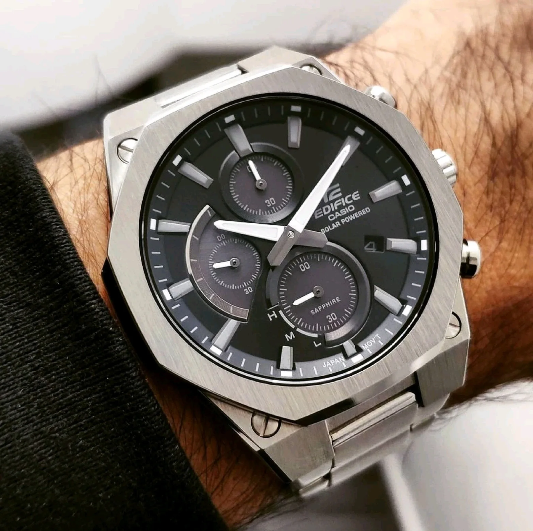 Orologio da polso giapponese da uomo efs s570d 1a orologio da polso con  cronometro, data e batteria solare|Digital Watches| - AliExpress