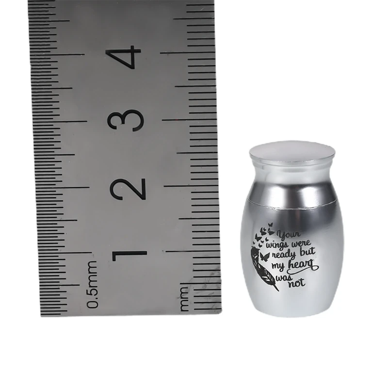 Mini Silver Pet Urn Dog Cat Birds Mouse Cremation Ashes Urn Keepsake Casket Storage Tank Feather Butterfly Pets Memorials