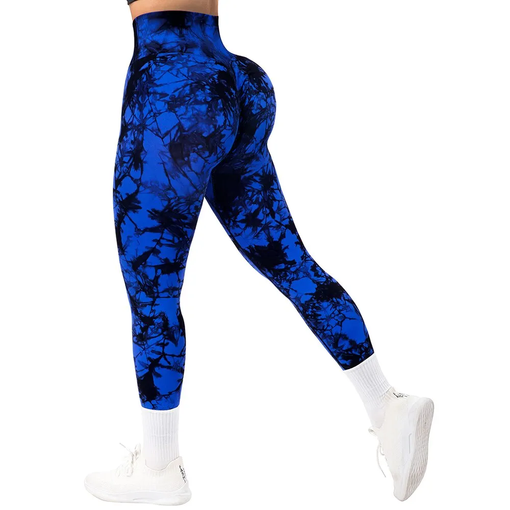 Tie Dye Fitness Legging Woman Push Up Workout Sport Leggings Women Scrunch Butt Female Outfit Gym Seamless Legging Pants sports leggings