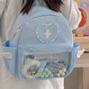 HAEX Lolita Women Backpack Kawaii Angel Wings Lace Patchwork Ita Bag Female Designer Casual Nylon Subculture Mochilas Para Mujer 1