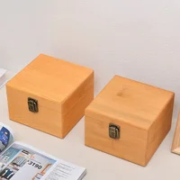 Wooden Storage Box Pine Rectangular Flip Solid Wood Gift Box Handmade Craft Case Organizer Container Case For Home Storage Decor 1