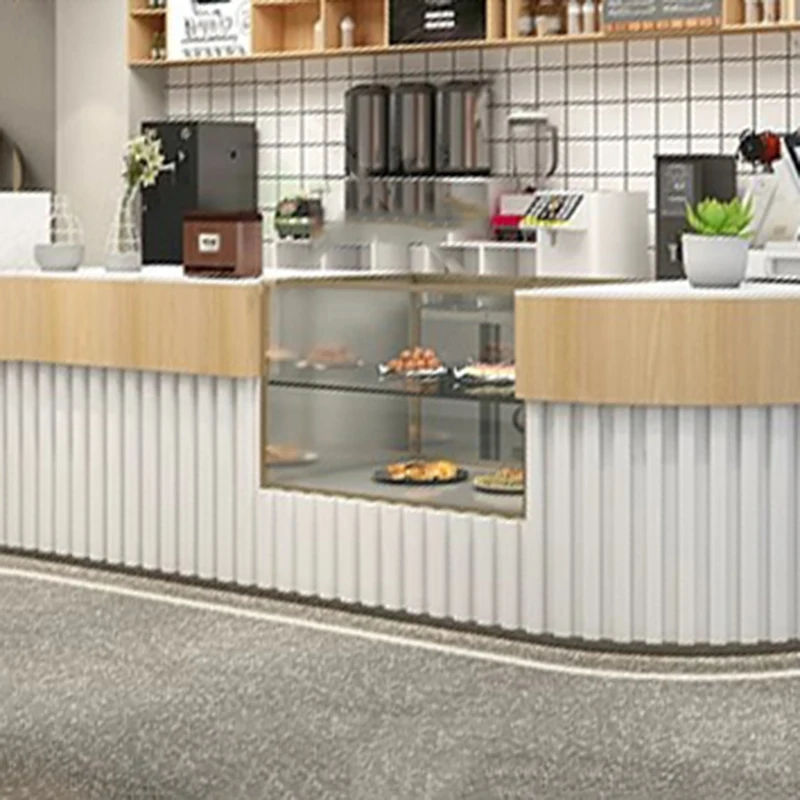 Modern Luxury Reception Desk Bar Counter Front Desk Checkout Cafe Pulpitos Churches Glass Pulpito Party Recepcion Wave