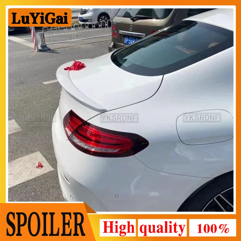 메르세데스 벤츠 C63 W205 C205 2015 + C 클래스 C250 C300 C350 2 도어 쿠페 ABS Carbo 리어 루프 스포일러 트렁크 립 부츠 윙
