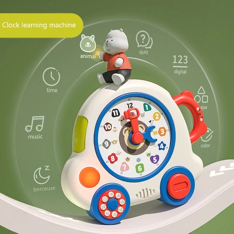 

Kids Learning Clock Toy Toddler Educational Teaching Clock Electronic Number Teach and Talk Play Clock Birthday Gifts