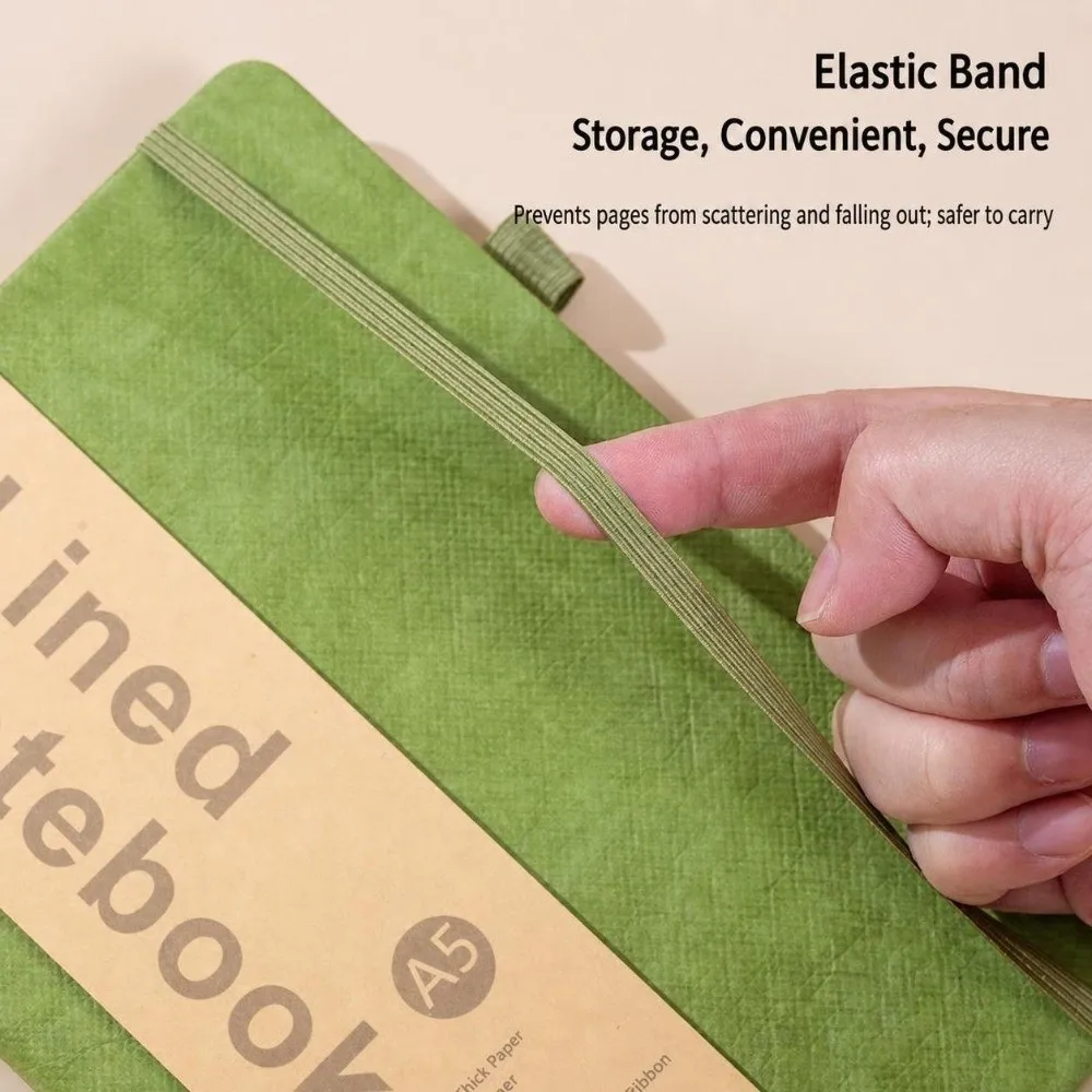 Eco-friendly Waterproof Dupont Paper Hardcover Notebook - Elegant Lined Diary Planner
