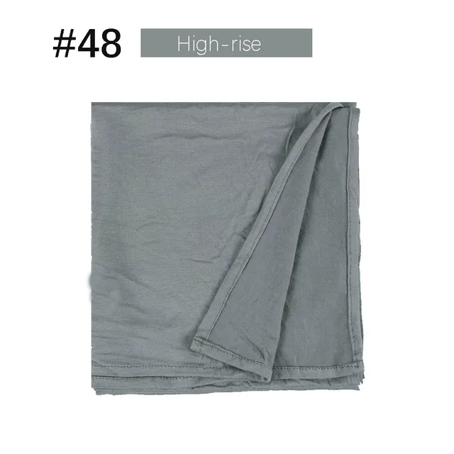 Muslim Women Premium Instant Cotton Jersey Hijab Scarf Jersey Hijabs Scarves With Hoop Pinless HeadScarves 53 colors 48