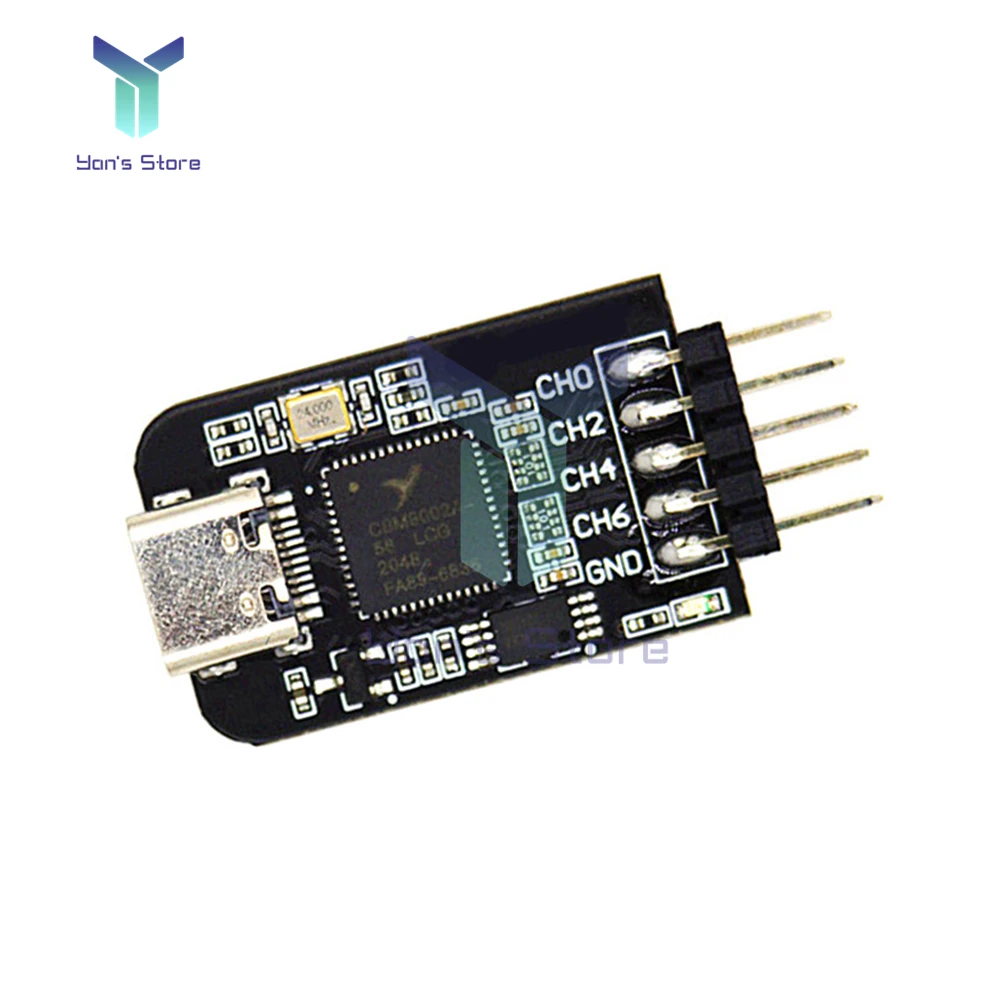 8 Channel Mini Logic Analyzer Type-C Interface MCU ARM FPGA Debugging Tool 16-24Mhz Sampling Logic Analyzer Support Windows/Mac 2