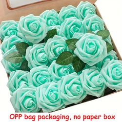 Elegant Artificial Roses with Stems for DIY Floral Creations and Decor (Green)