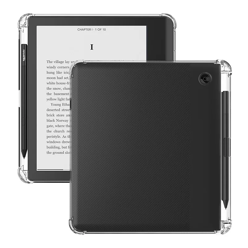 Shockproof TPU Clear Cover Case with Pen Slot - Soft Protective Skin