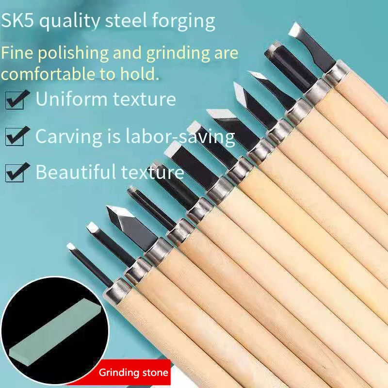 12PCS Wood Carving Gouge Set 3