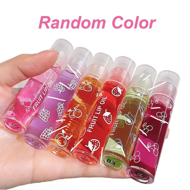 6 צבעים רול-על תמצית שמן שפתיים balm שפתיים לחות מראה פריימר שפתיים שפתון לחות ברק אקראי שקוף 1