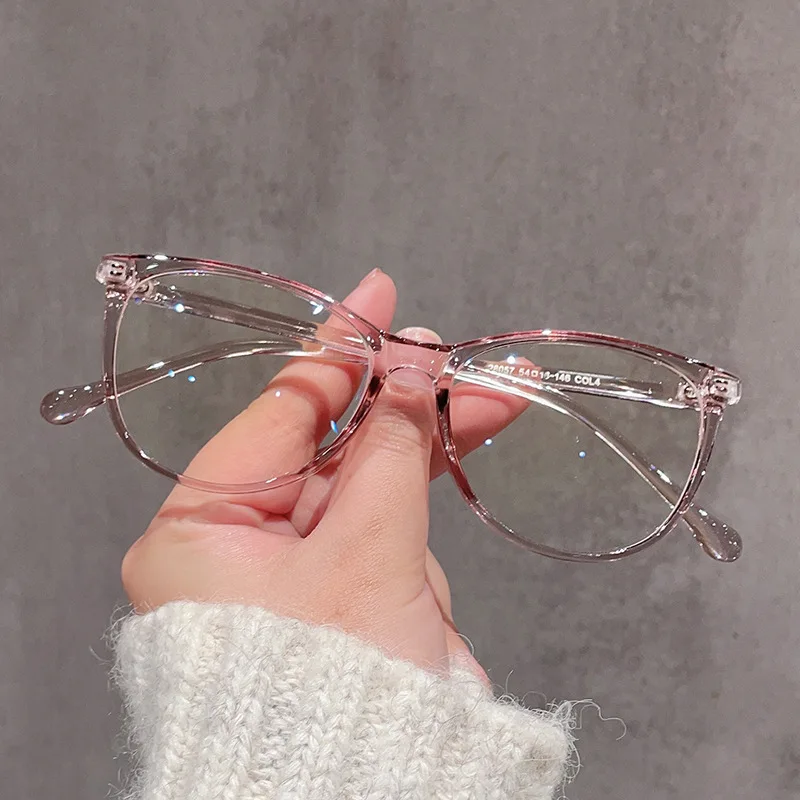 TR90 Anti Blue Light Cat Eye Reading Glasses Women Luxury Optical Computer Eyewear Female Ultralight Double Color Frame Glasses 5