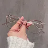 TR90 Anti Blue Light Cat Eye Reading Glasses Women Luxury Optical Computer Eyewear Female Ultralight Double Color Frame Glasses 5