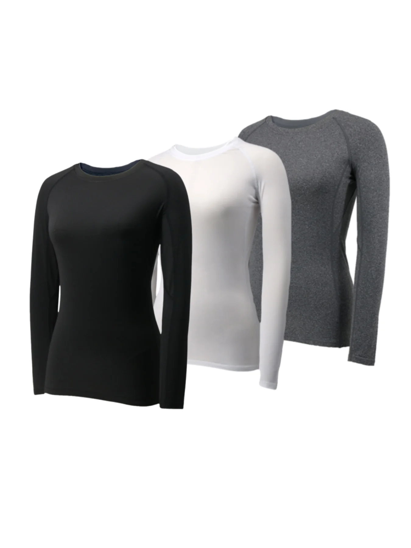 Sports Shirt 3 Pack BaseLayer Fitness Quick Dry Women long Sleeves Top Gym Jogging T-shirt Train Workout Yoga