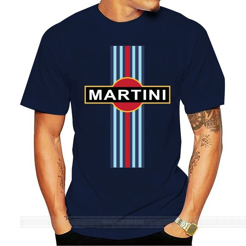 

Martini гоночный автомобиль винтажный крутой подарок Ретро футболка 556 фотоодежда Топы