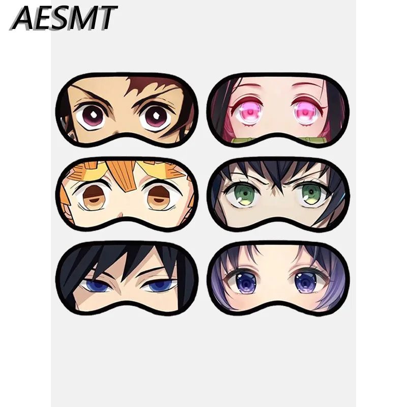 Anime Demon Slayer Eye Patch Kimetsu No Yaiba Kamado Tanjirou Cartoon Sleep Blindfold Shading Casual Eyes Mask Cosplay Props