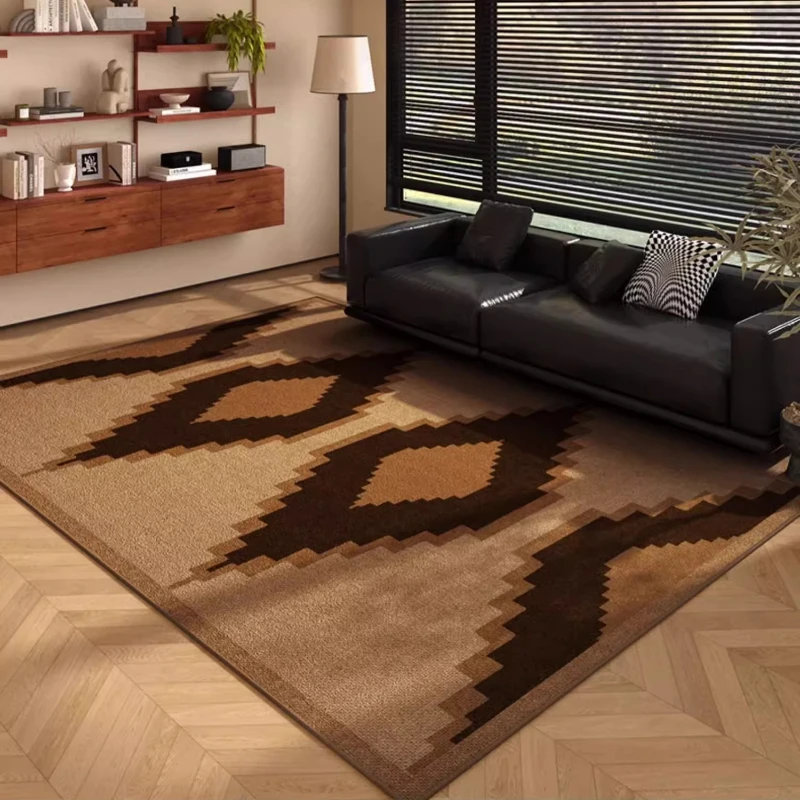 Living Room Carpet Brown American Retro Bedroom Bedside Rug Large Area High-end Home Decor Sofa Coffee Table Floor Mat Ковер 양탄자