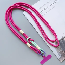 Multi - Functional Universal Lanyard with Crossbody and Bracelet Strap - Fashionable and Versatile Design - Polyester / Nylon (Rose Red)