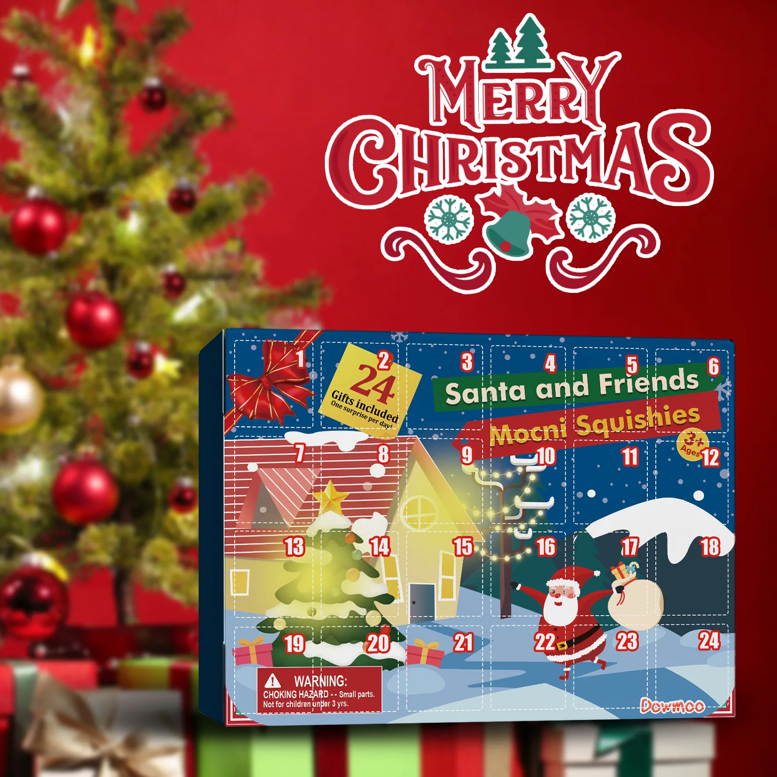 Christmas Advent Calendar Christmas Advent Calendar 24 Days Countdown Surprise Blind Box Squishy Cute Animals Decompression Toys For Kids Adult Gifts