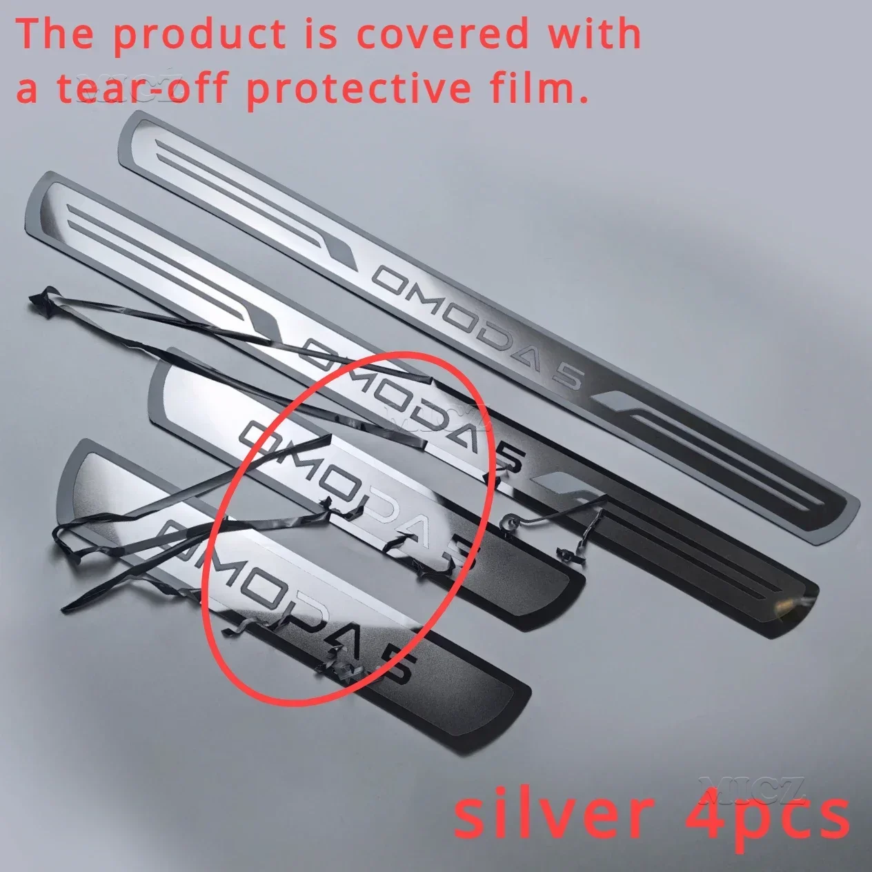 BAONITOU 4 Piezas Protective De Umbral De Puerta De Coche Para Chery Omoda 5 2022 2023 2024, Material De Acero Inoxidable Decoración Para Estribos