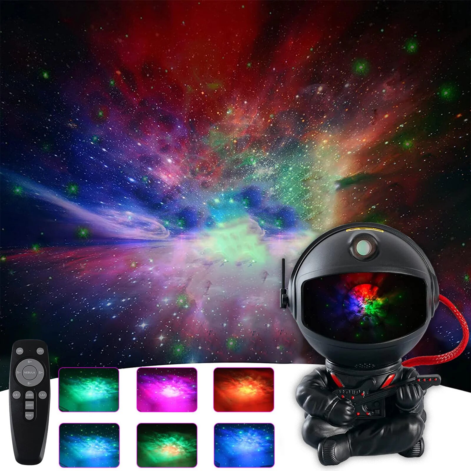  Astronaut Galaxy Star Projector Starry Night Light Nebula Ceiling Projection Lamp 360° Adjustable Bedroom Party Home Decor 