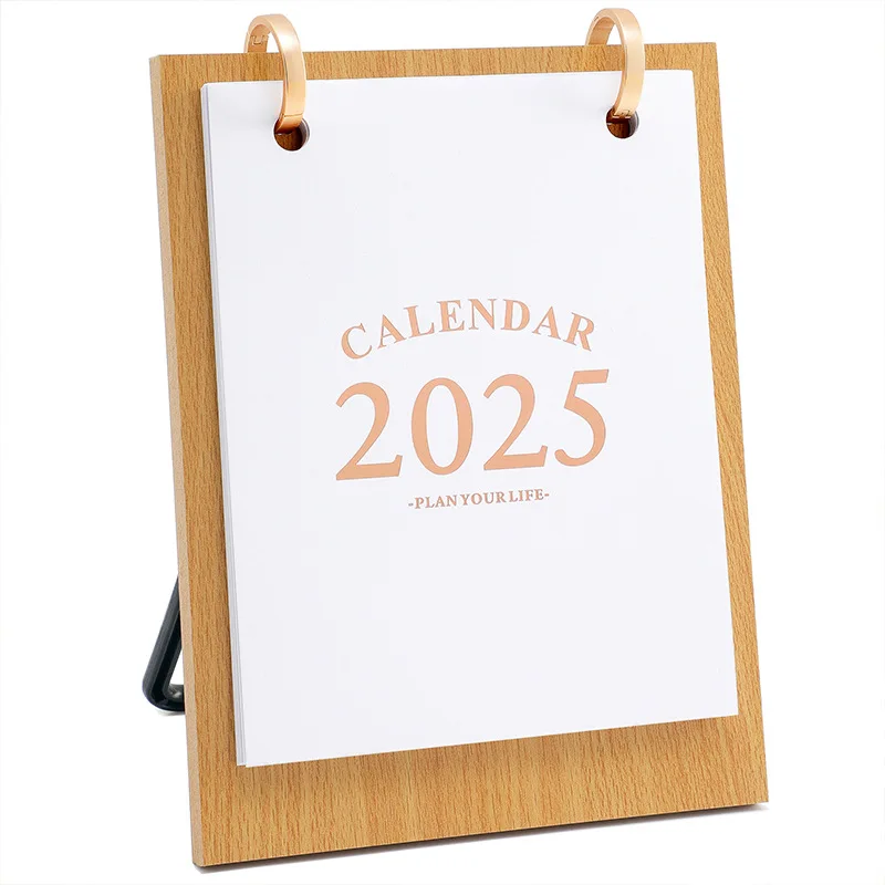 English Desk Calendar Retro Style Home Office Desktop Decoration Simple and Creative Unprinted Calendar