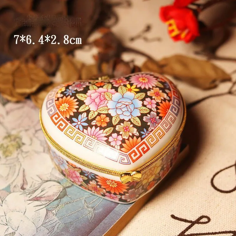 Vintage Chinese Style Lipstick Pot Rouge Ring Jewelry Box Ceramic Pot Mini Bottle Small Cosmetics Face Cream Storage Box ZE72 5